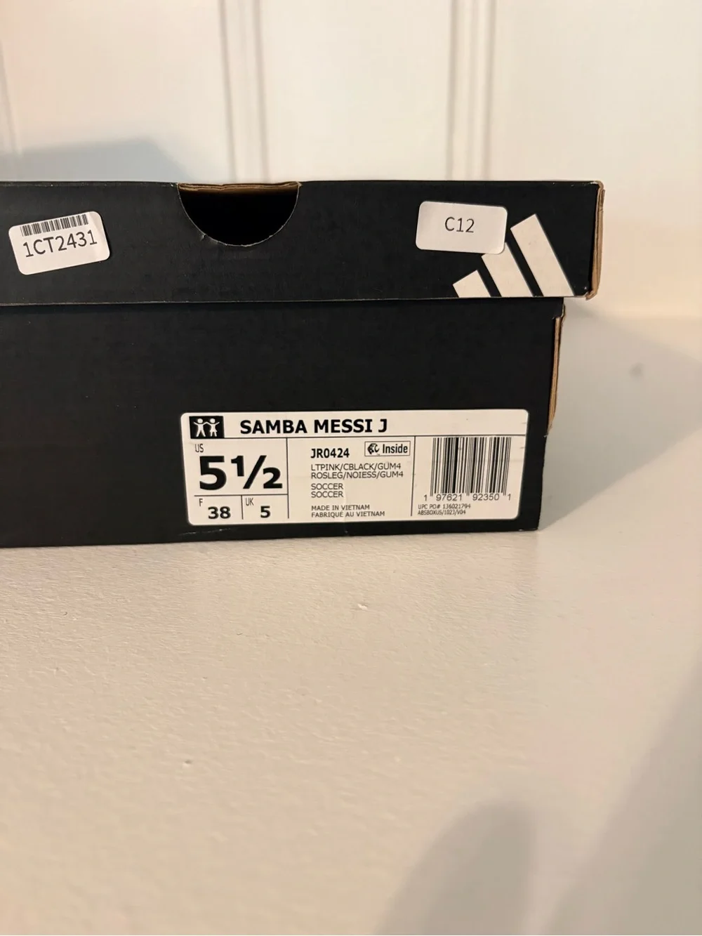 adidas Kids Pink and Black Sneakers
